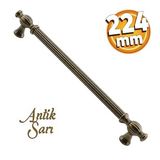 Kesir Eskitme Antik Sarı (224 Mm-22.4 Cm) Metal Mobilya Mutfak Çekmece Dolap Kulpu Kulbu Kulpları