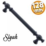 Kesir Mobilya Mutfak Dolabı Çekmece Dolap Kapak Kulpu Kulbu Siyah (128 Mm-12.8 Cm) Metal Kulpları