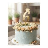 KESİTA TASARIM Altın VE Gümüş Renk Pleksi Rakamlı Pasta Süsü 11x5 cm - Şık Doğum Günü ve Yıldönümü Pasta Dekoru (0-9 Rakam )
