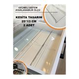 KESİTA TASARIM Tasarım Pleksi Şeffaf 2 Adet (25*13 cm) Baharatlık Çekmece Içi Düzenleyici Organizer