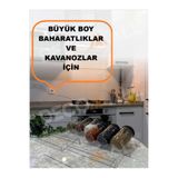 KESİTA TASARIM TASARIM(2 Adet 20 x15 cm)Çekmece Içi Baharatlık Düzenleyici BOŞ Stant (KAVANOZLARI HARİÇTİR)