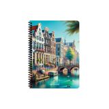 Keskin 16,5 x 22,5 Çizgili PP Kapak City Spiralli Defter - Amsterdam