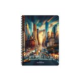 Keskin 16,5 x 22,5 Çizgili PP Kapak City Spiralli Defter - New York
