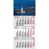 Keskin 2026-3 Aylık Spiralli Jumbo Denizci Takvim-Istanbul - 102-Beyaz