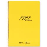 Keskin 450122 Free A5 PP Kapak 80 Yaprak Kareli Spiralli Defter