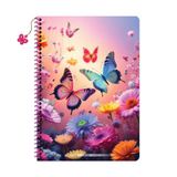 Keskin A4 Çizgili Charmlı Kelebek Defter - Kelebekler