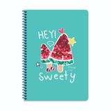 Keskin A4 Gloss Çizgili Spiralli Defter - Hey Sweety