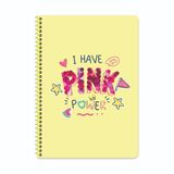 Keskin A4 Gloss Çizgili Spiralli Defter - Pink Power