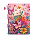 Keskin A4 Kareli Charmlı Kelebek Defter - Karışık Renkler