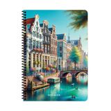 Keskin A4 Kareli PP Kapak City Spiralli Defter - Amsterdam