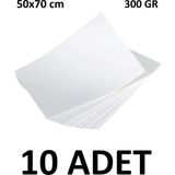 Keskin Color 10 Adet Karatis Art Dokulu 50 x 70 cm 300 gr Beyaz Resim Kağıdı