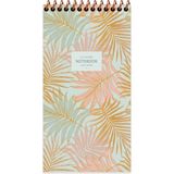 Keskin Color 10x19 cm 80 Yaprak Çizgili Karton Kapak La Plume Leaves Spiralli Not Defteri