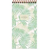 Keskin Color 10x19 cm La Plume Leaves Yeşil Çizgili Bloknot