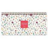 Keskin Color 13x27 cm Krem Çiçekli Haftalık Spiralli Planner