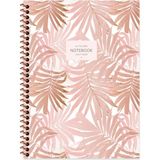 Keskin Color 16.5x22.5 cm 80 Yaprak Çizgili Karton Kapak La Plume Leaves Spiralli Defter