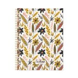 Keskin Color 16.5x22.5 cm 80 Yaprak Çizgili PP Kapak La Plume Flowers Spiralli Defter