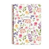 Keskin Color 16.5x22.5 cm 80 Yaprak Kareli Karton Kapak Çiçek 4 Adet Spiralli Defter