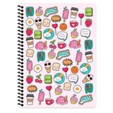 Keskin Color 16,5X22,5 cm 80 Yaprak 3 Kareli + 1 Çizgili Plastik Kapak Spiralli Sweet Fun 4 Adet Defter
