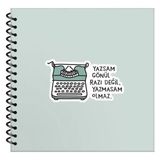 Keskin Color 16X15 cm Çizgisiz Spiralli Sert Kapak 50 Yaprak 60 gr Krem Renk Kağıt Hisli Şeyler Yeşil Tek Ebat Küçük Boy Spiralli Çizgisiz Konsept Defterler Sert A6 50 Yaprak