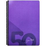 Keskin Color 19x25 Kareli Plastik Kapak 80 Yaprak Spiralli Defter