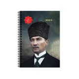 Keskin Color 2023 17X24 Günlük Ajanda Spiralli Sert Kapak Başkomutan