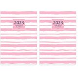 Keskin Color 2023 8x12 Haftalık Cep Ajandası - Pembe (2 paketi)
