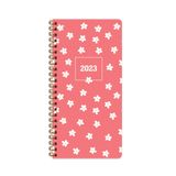 KESKİN COLOR 2023 8x16 cm Haftalık Cep Ajandası, Pembe, Minik Papatya Deseni E-830042-99-03