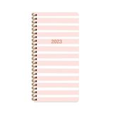 Keskin Color 2023 Spiralli Pembe Karton Kapak 8x16 cm Haftalık Cep Ajandası