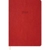 Keskin Color 2024 16 x 24 cm cm Günlük Termo Deri Ajanda Kırmızı - 1 Adet