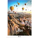 Keskin Color 2024 Duvar Takvimi Spiralli 12 Yaprak 31 x 43 cm Manzara Desenli - Manzaralar