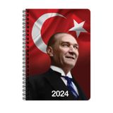 Keskin Color 2024 Günlük Ajanda Cumhurbaşkanı Atatürk 17X24 cm Spiralli