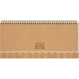 Keskin Color 2025 Haftalık Masa Ajandası Kraft 12x33.5 cm 56 Yaprak Varak Yaldızlı Kapak