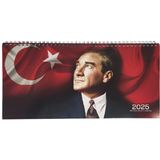 Keskin Color 2025 Spiralli Haftalık Masa Takvimi 16 x 33 cm 60 Yaprak Karton Kapak