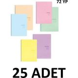 Keskin Color 25 Adet A4 Pastel Show Spiralli 72 Yaprak Çizgili Defter