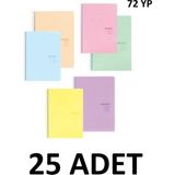 Keskin Color 25 Adet A4 Pastel Show Spiralli 72 Yaprak Kareli Defter
