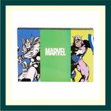 Keskin Color 25X35 cm 15 Yaprak Resim Defteri Üstten Açılmalı Perfore Kopartılabilir Sayfalar Marvel Yeşil Tek Ebat Orta Boy Spiralli Çizgisiz Resim Defterleri Karton A3 16 Yaprak