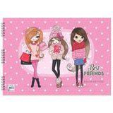 Keskin Color 25x35 cm 15 Yaprak Spiralli Best Friends Resim Defteri