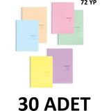 Keskin Color 30 Adet A4 Pastel Show Spiralli 72 Yaprak Çizgili Defter