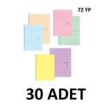 Keskin Color 30 Adet A4 Pastel Show Spiralli 72 Yaprak Kareli Defter