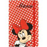 Keskin Color 413700-69 Minnie Mouse Lastikli Ciltli 13x21 cm 80 Yaprak Çizgili Not Defteri