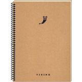 Keskin Color 417955-99 La Plume Viking 17x24 cm 100 Yaprak Çizgili Spiralli Sert Kapak Not Defteri