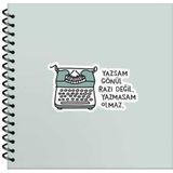 Keskin Color 500552-99 Stickerlı Spiralli Sert Kapak Hisli Şeyler 16x15 cm 50 Yaprak Çizgili 6'lı Not Defteri