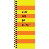 Keskin Color 8x21 Düz Uzun İnce Bir Turuncu Defter
