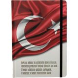 Keskin Color 96 Yaprak Çizgili Ciltli Lastikli Bayrak Defter 17 x 24 cm