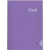 Keskin Color A4 120 Yaprak Kareli Pp Kapak Cool Mor Spiralli Defter