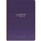 Keskin Color A4 80 Yaprak Düz Plastik Kapak Free Platinum Defter