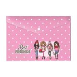Keskin Color A4 Çıtçıtlı Dosya Best Friends Plastik 120770-99 (10 Lu Paket)