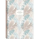 Keskin Color A4 Kareli La Plume Leaves Mavi Defter