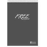 Keskin Color A5 (14X20 Cm) 80 Yaprak Çizgisiz Plastik Kapak Telli Üstten Açılır Defter Gri Tek Ebat Orta Boy Spiralli Çizgisiz Not Defteri Yumuşak A5 80 Yaprak