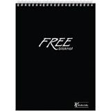 Keskin Color A5 (14X20 Cm) 80 Yaprak Çizgisiz Plastik Kapak Telli Üstten Açılır Defter Siyah Tek Ebat Orta Boy Spiralli Çizgisiz Not Defteri Yumuşak A5 80 Yaprak